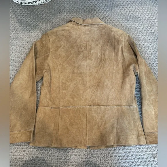 Brandon Thomas Light Brown Suede Blazer - Picture 2 of 7